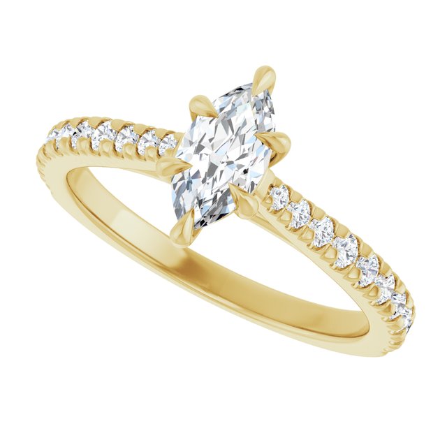 French-Set Engagement Ring