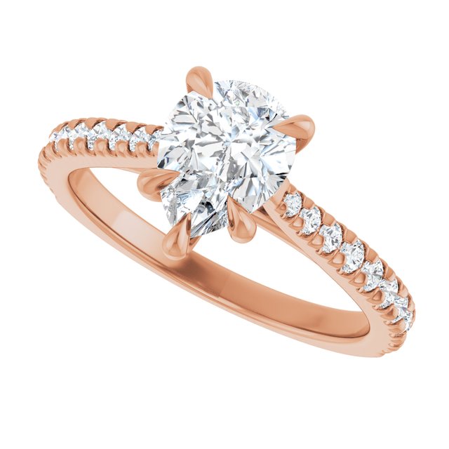 French-Set Engagement Ring