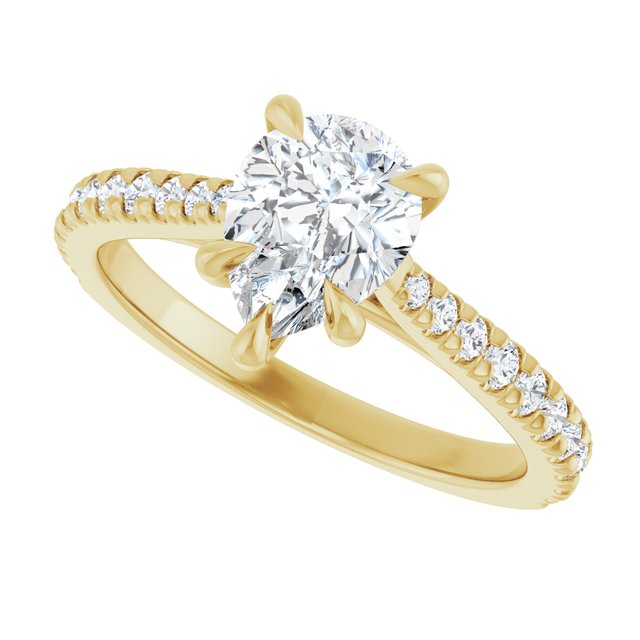 French-Set Engagement Ring
