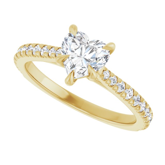 French-Set Engagement Ring