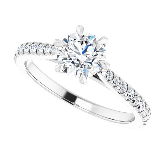 French-Set Engagement Ring