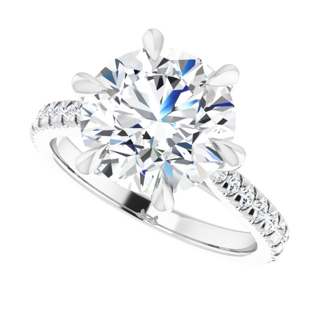 French-Set Engagement Ring
