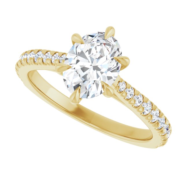 French-Set Engagement Ring