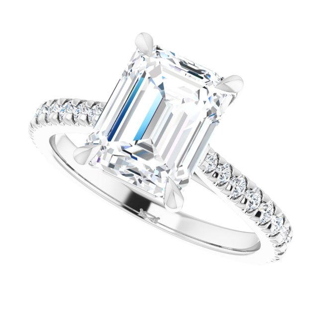 French-Set Engagement Ring
