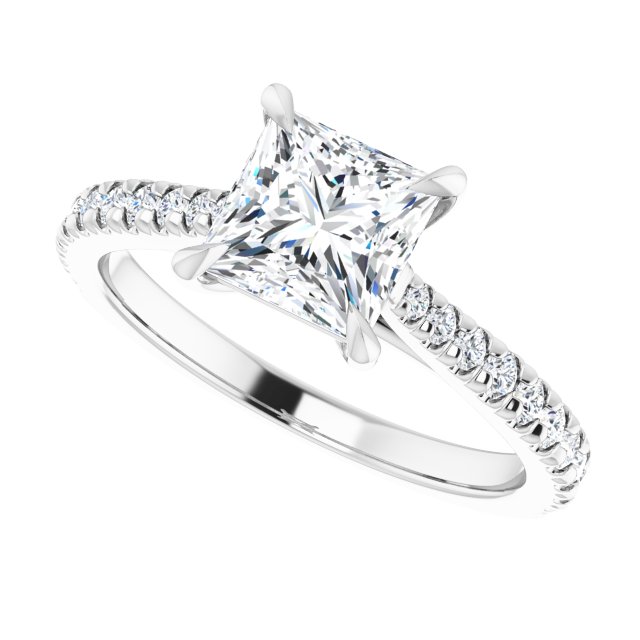 French-Set Engagement Ring