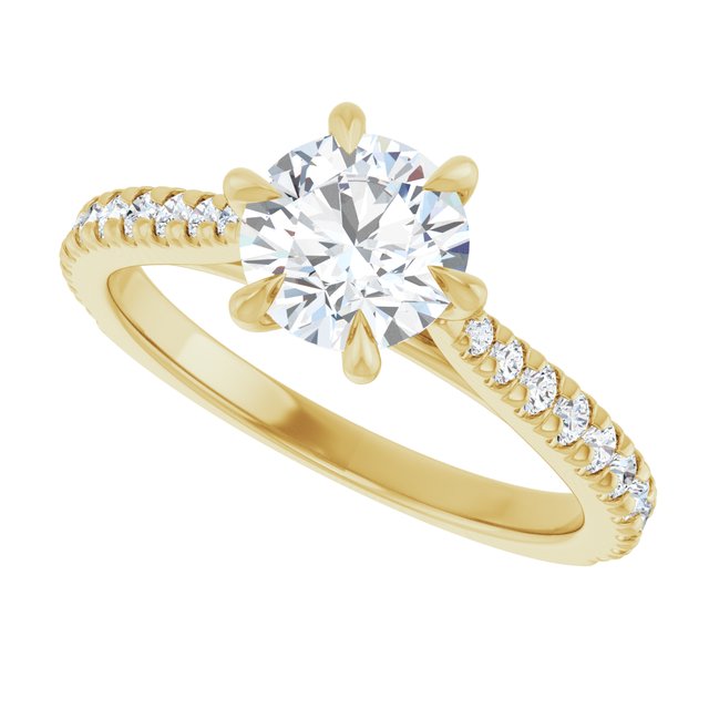 French-Set Engagement Ring