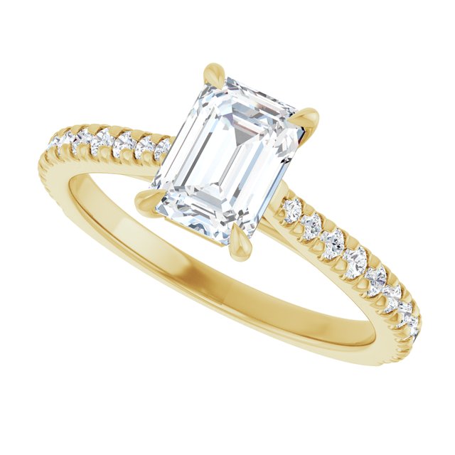 French-Set Engagement Ring