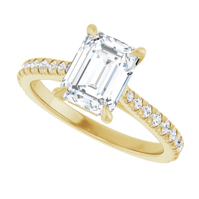 French-Set Engagement Ring