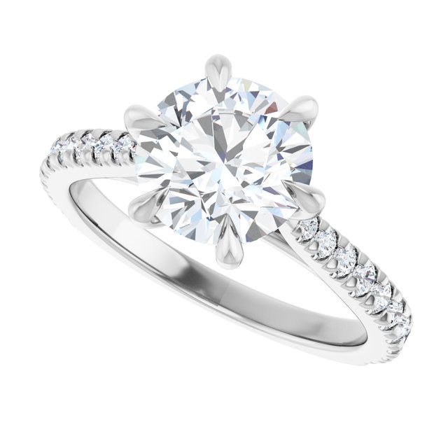 French-Set Engagement Ring