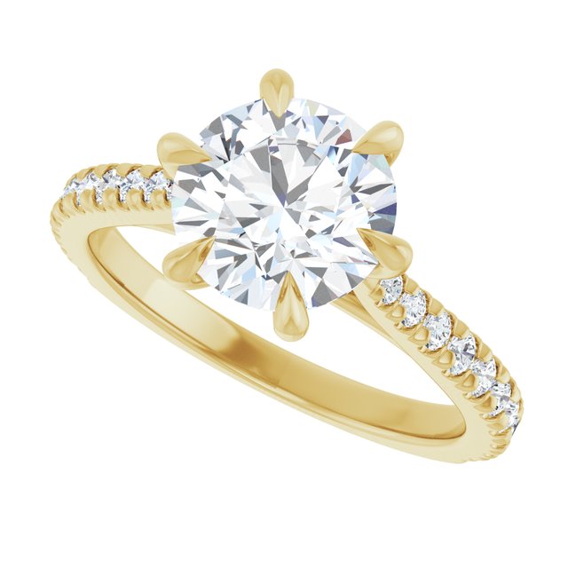 French-Set Engagement Ring