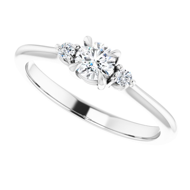Side Stone Engagement Ring