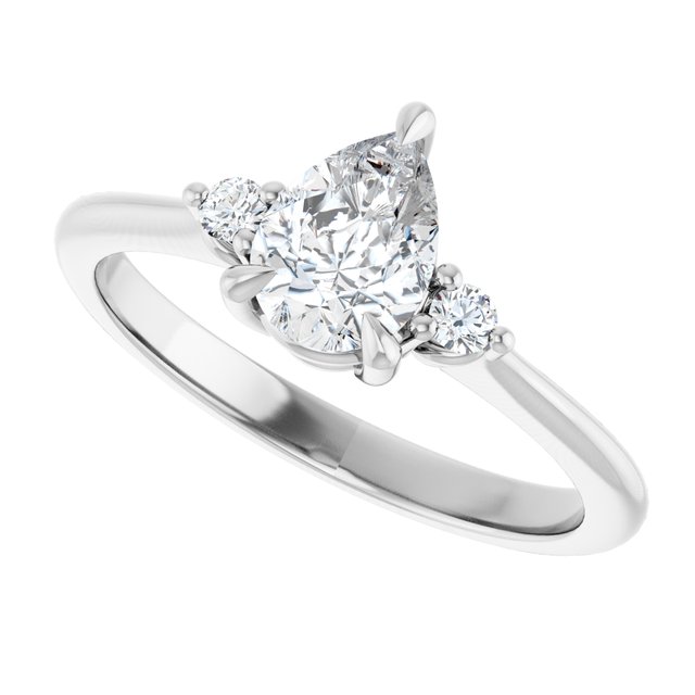 Side Stone Engagement Ring