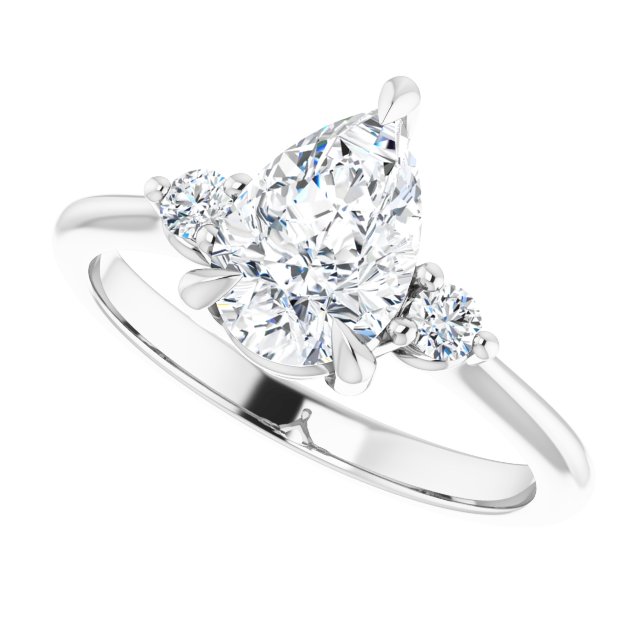 Side Stone Engagement Ring