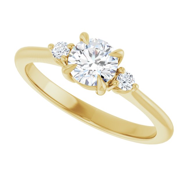 Side Stone Engagement Ring