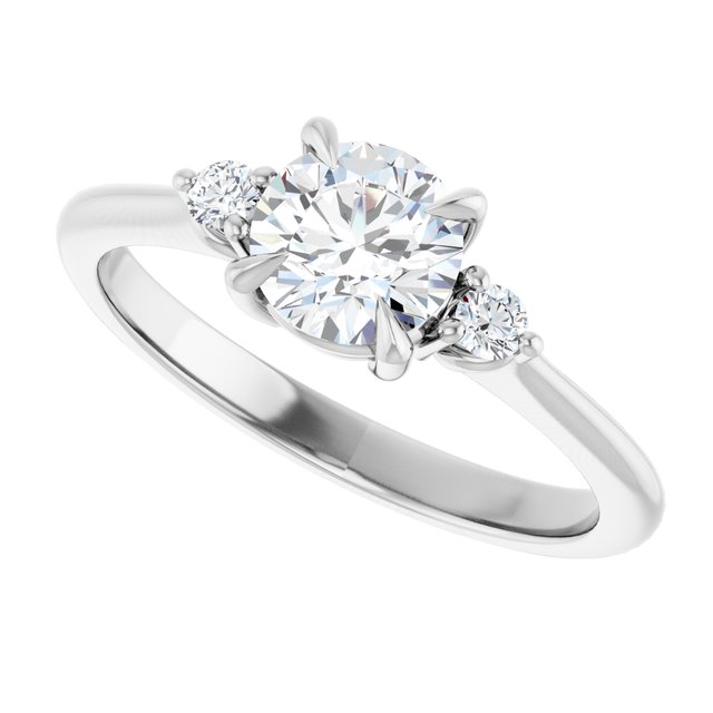 Side Stone Engagement Ring