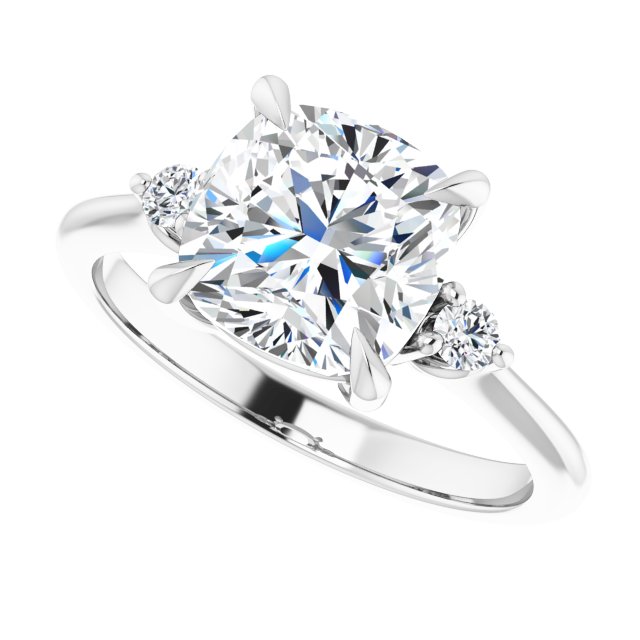 Side Stone Engagement Ring