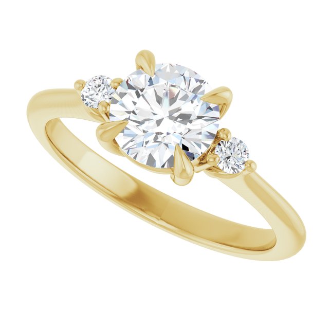Side Stone Engagement Ring