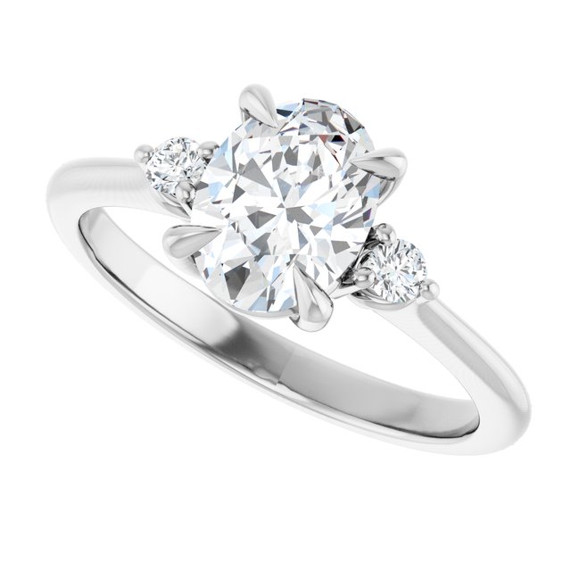 Side Stone Engagement Ring