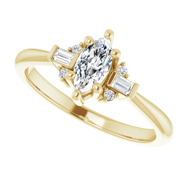 Accented Engagement Ring