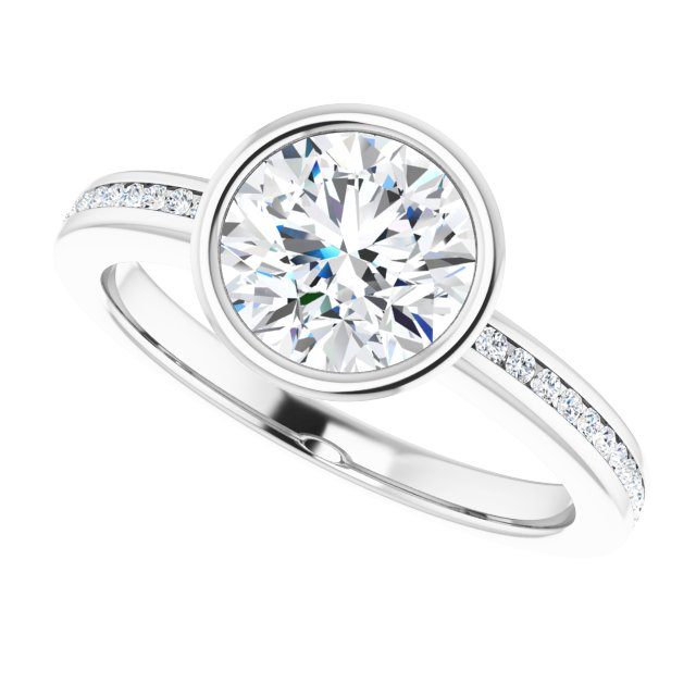 Bezel-Set Solitaire Engagement Ring