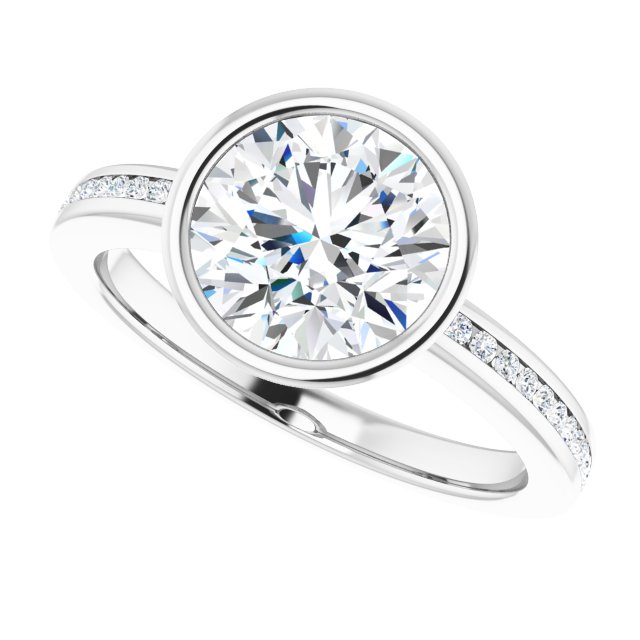 Bezel-Set Solitaire Engagement Ring