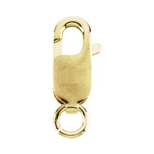 14K Yellow 16x6.2 mm Recycled Metal Standard Weight Lobster Clasp with Ring