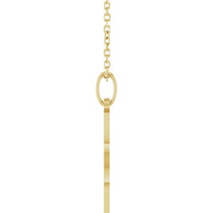 14K Yellow Engravable Police Badge 16-18" Necklace