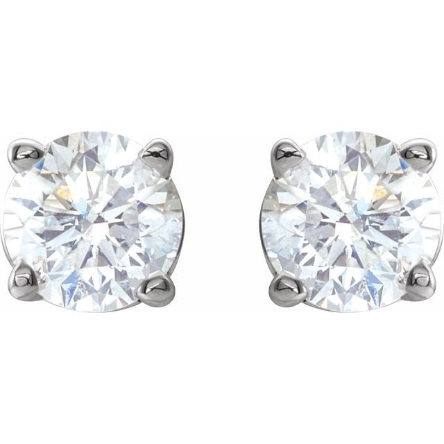 Round 4-Prong Lightweight Stud Earrings