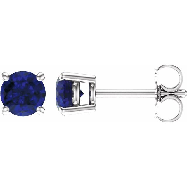 Round 4-Prong Lightweight Stud Earrings