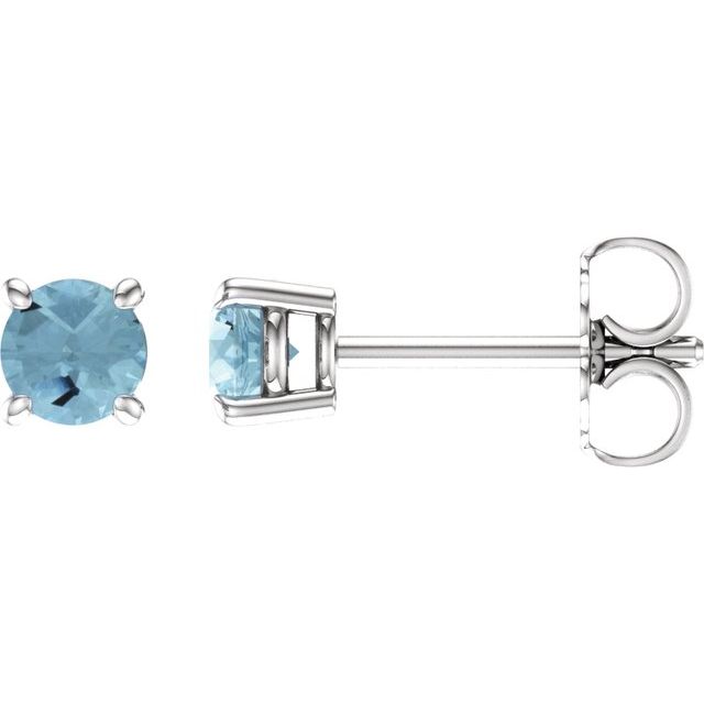 Round 4-Prong Lightweight Stud Earrings