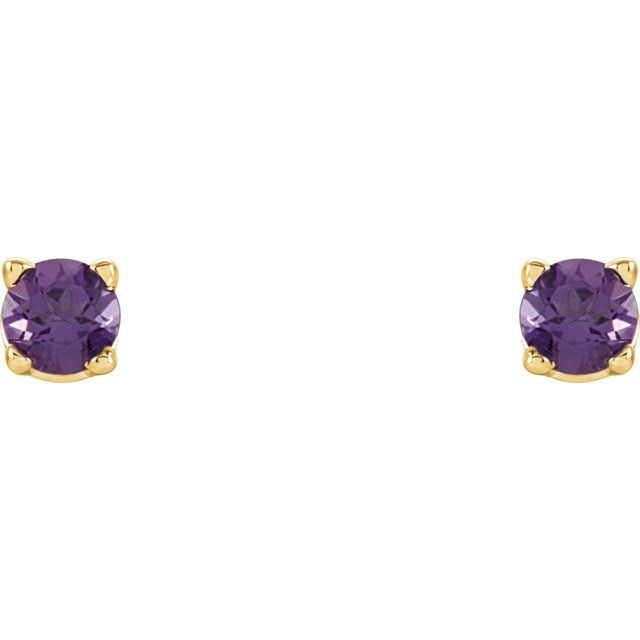 Round 4-Prong Lightweight Stud Earrings
