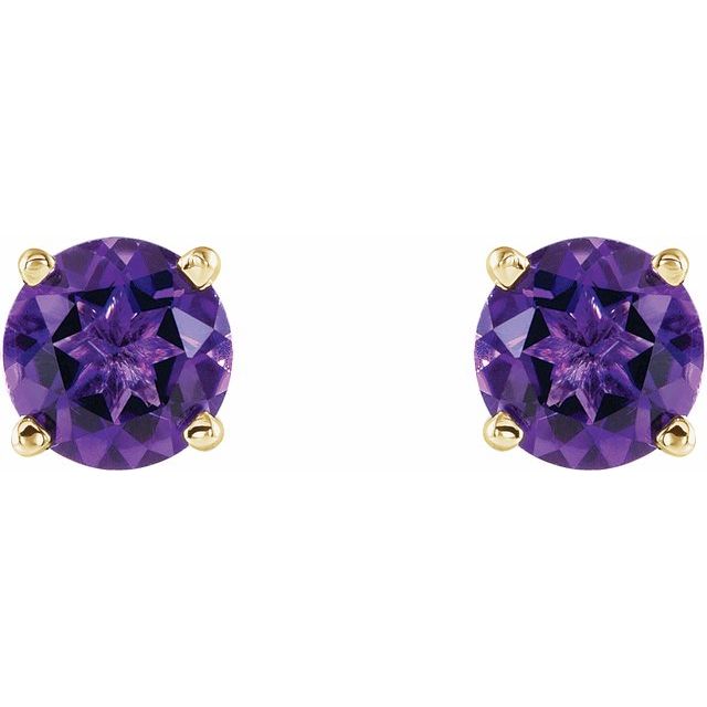 Round 4-Prong Lightweight Stud Earrings