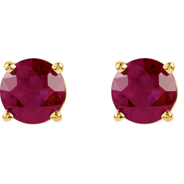 Round 4-Prong Lightweight Stud Earrings