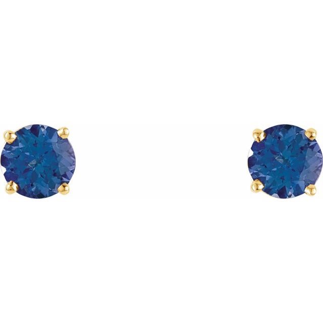 Round 4-Prong Lightweight Stud Earrings