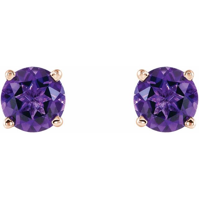 Round 4-Prong Lightweight Stud Earrings