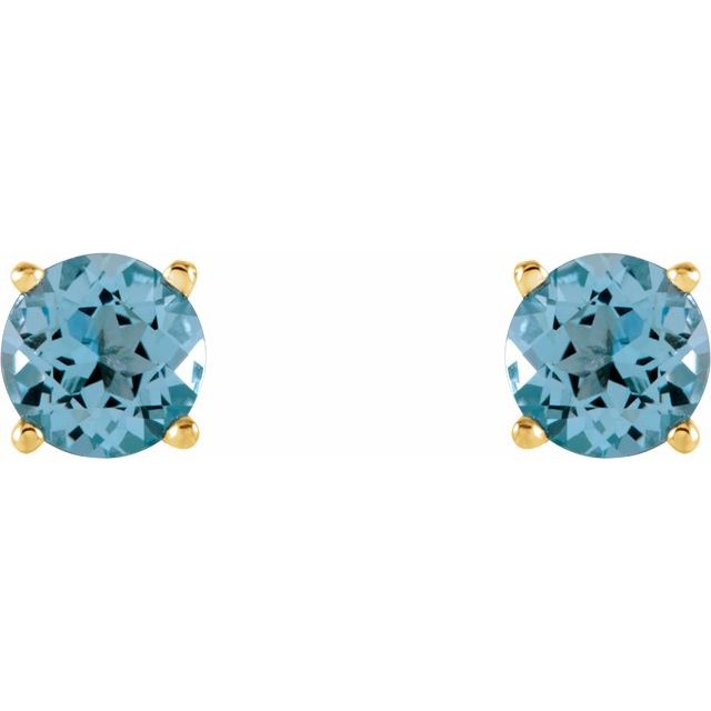 Round 4-Prong Lightweight Stud Earrings