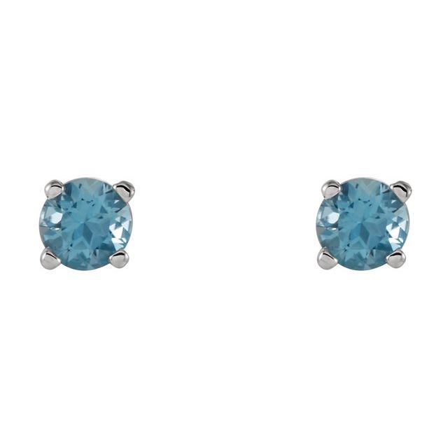 Round 4-Prong Lightweight Stud Earrings