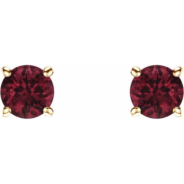 Round 4-Prong Lightweight Stud Earrings