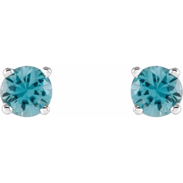 Round 4-Prong Lightweight Stud Earrings