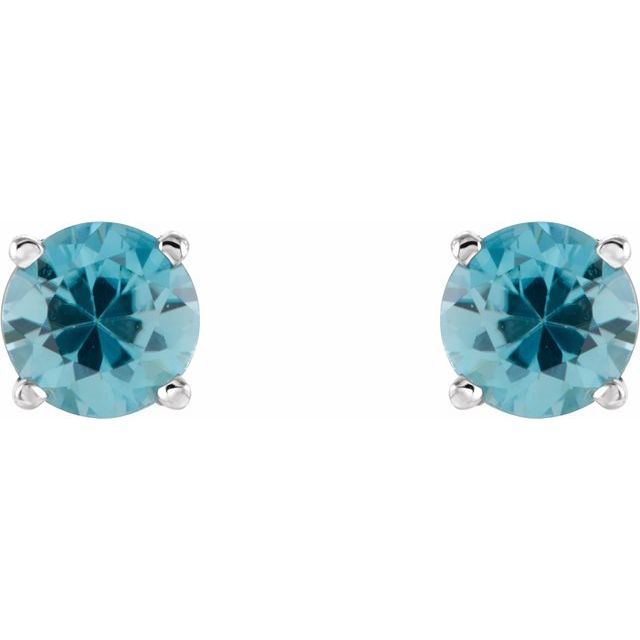 Round 4-Prong Lightweight Stud Earrings
