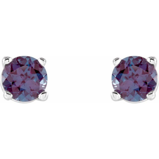 Round 4-Prong Lightweight Stud Earrings
