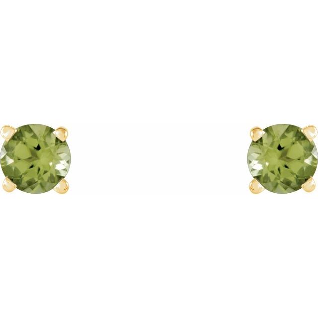 Round 4-Prong Lightweight Stud Earrings