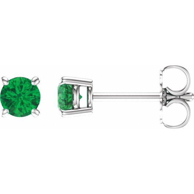 Round 4-Prong Lightweight Stud Earrings