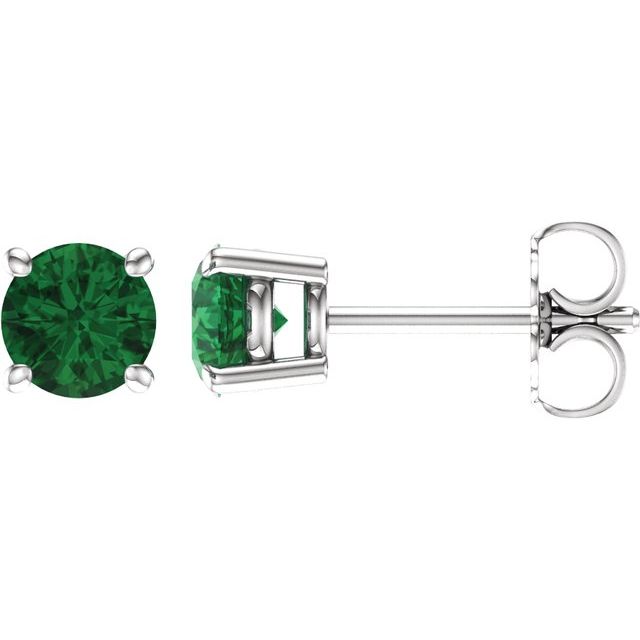 Round 4-Prong Lightweight Stud Earrings