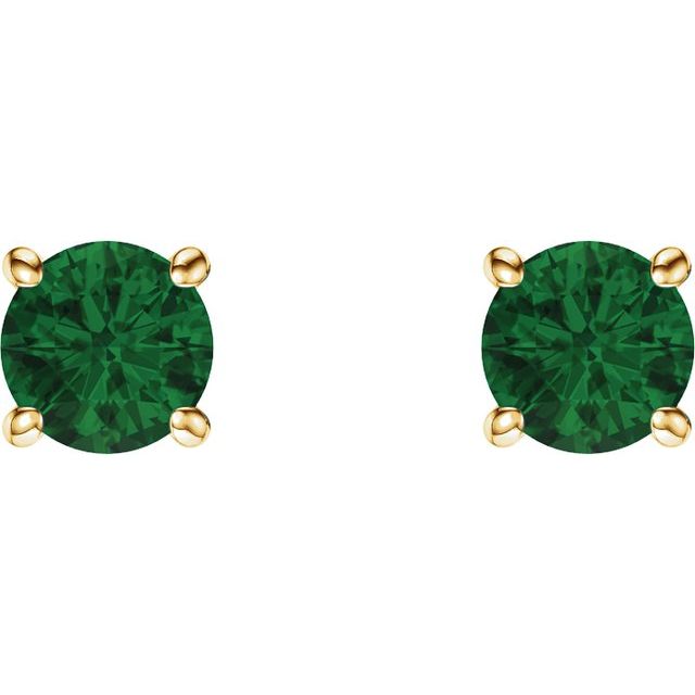 Round 4-Prong Lightweight Stud Earrings