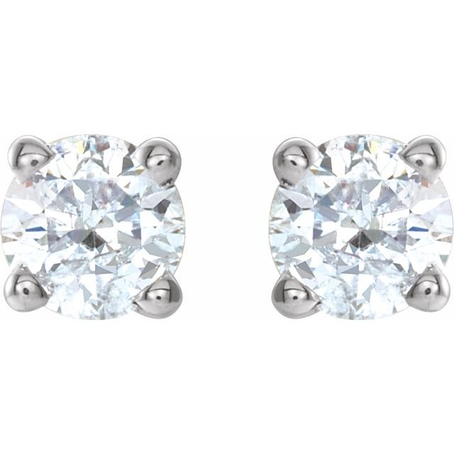 Round 4-Prong Lightweight Stud Earrings
