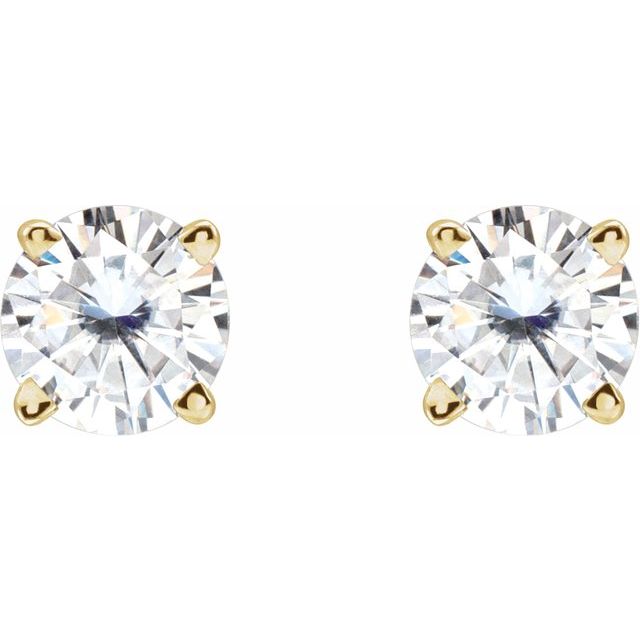 Round 4-Prong Lightweight Stud Earrings