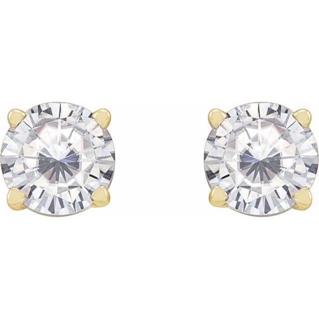 Round 4-Prong Lightweight Stud Earrings