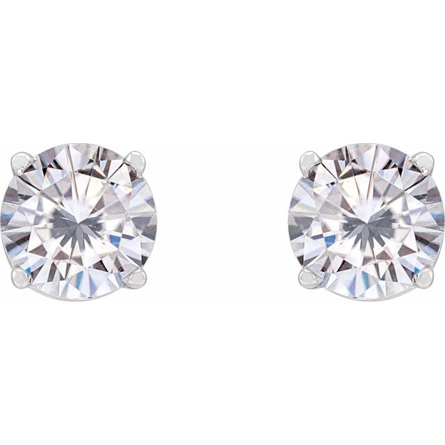 Round 4-Prong Lightweight Stud Earrings