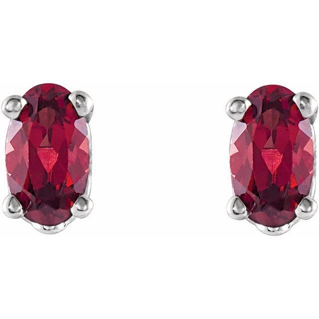 Oval 4-Prong Scroll Setting? Stud Earrings
